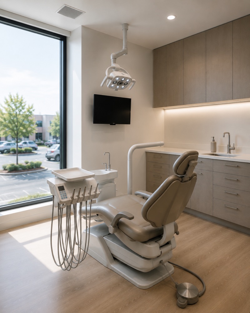 Modern dental practice treatment room